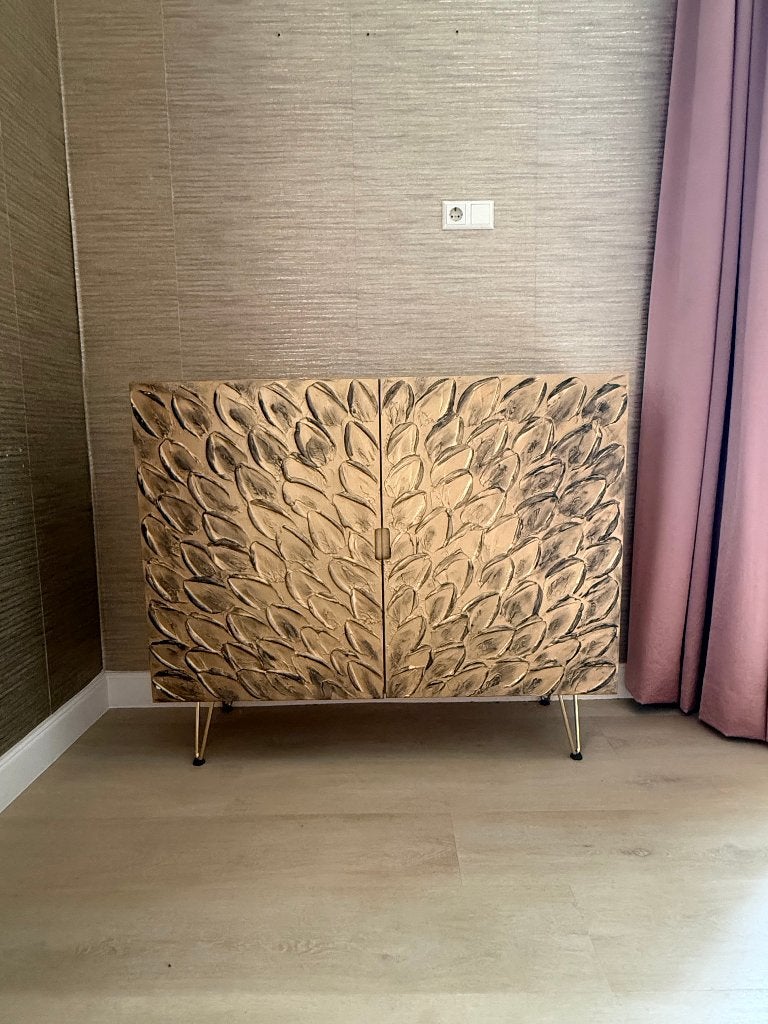Touch of Texture Jitka Brimble design dressoir (gold leafy), Ophalen, 100 tot 150 cm, 25 tot 50 cm, Gebruikt