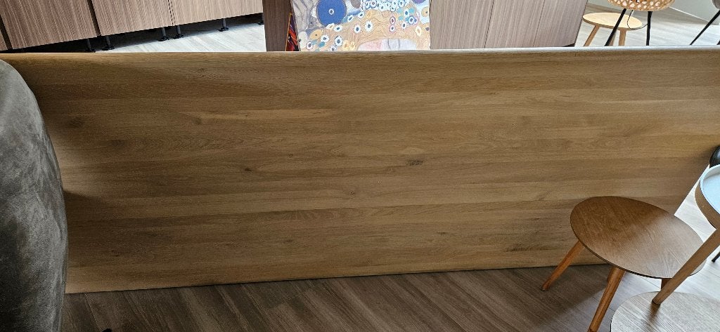 Eenvoudig te monteren tafel - 240x100cm, Ophalen, Eikenhout, 100 tot 150 cm, 200 cm of meer