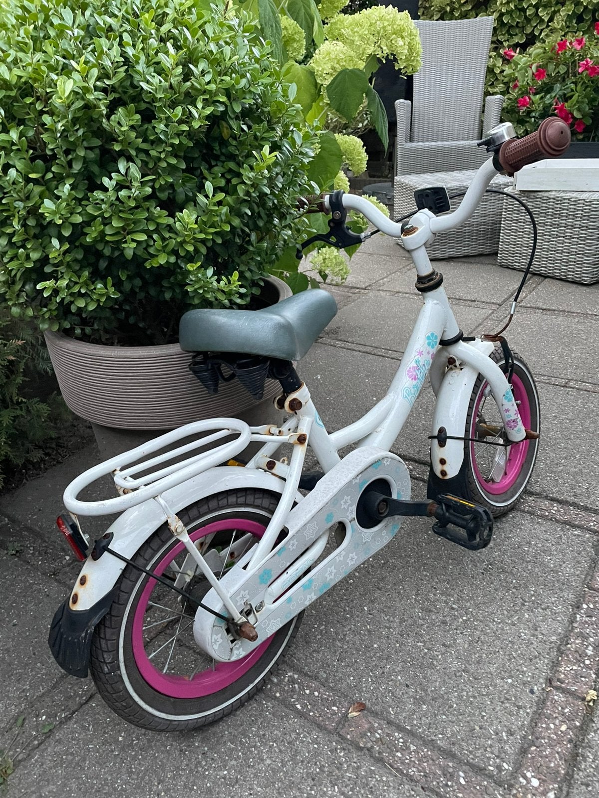 Super stoere popal kinderfiets (12 inch)., Ophalen, Gebruikt, Terugtraprem, Minder dan 16 inch