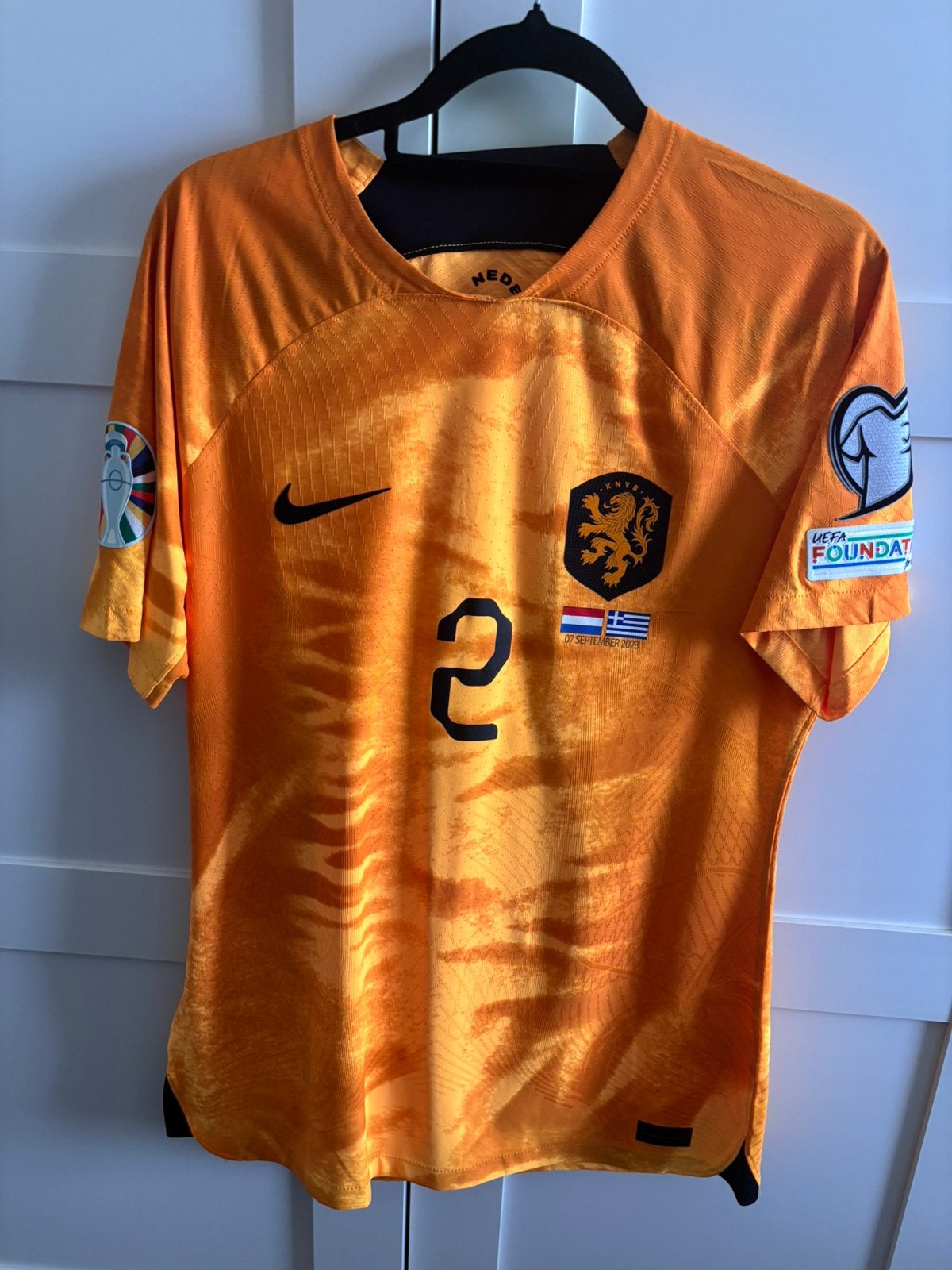 Match worn shirt Nederlands Elftal, Verzamelen, Sportartikelen en Voetbal, Ophalen of Verzenden, Zo goed als nieuw, Overige binnenlandse clubs