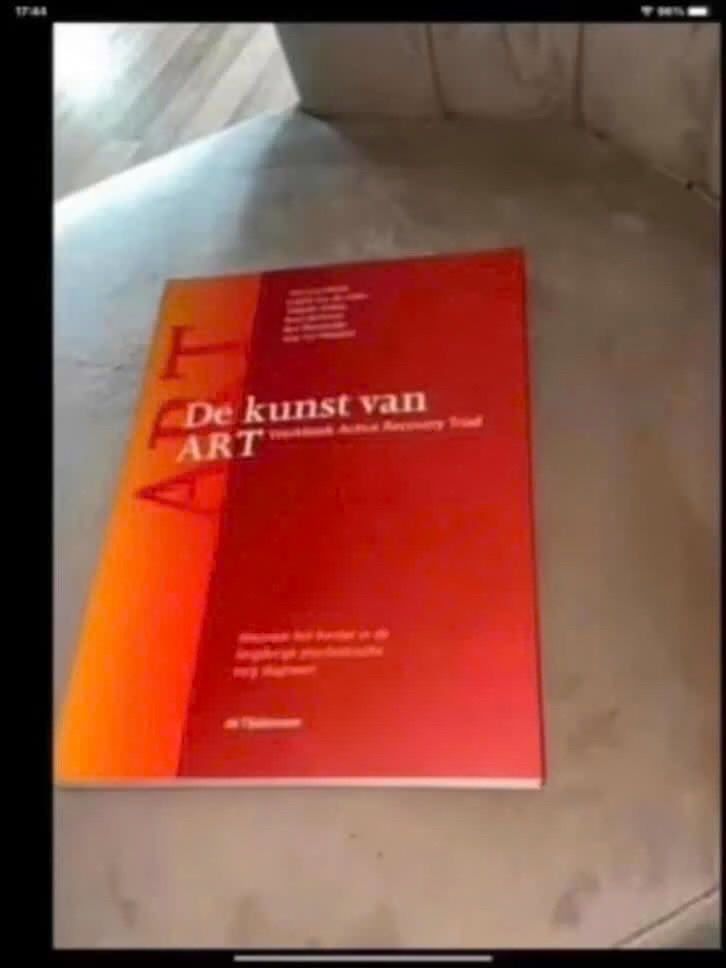 De kunst van ART: Werkboek Active Recovery Trial, Ophalen of Verzenden, Gelezen, Onbekend