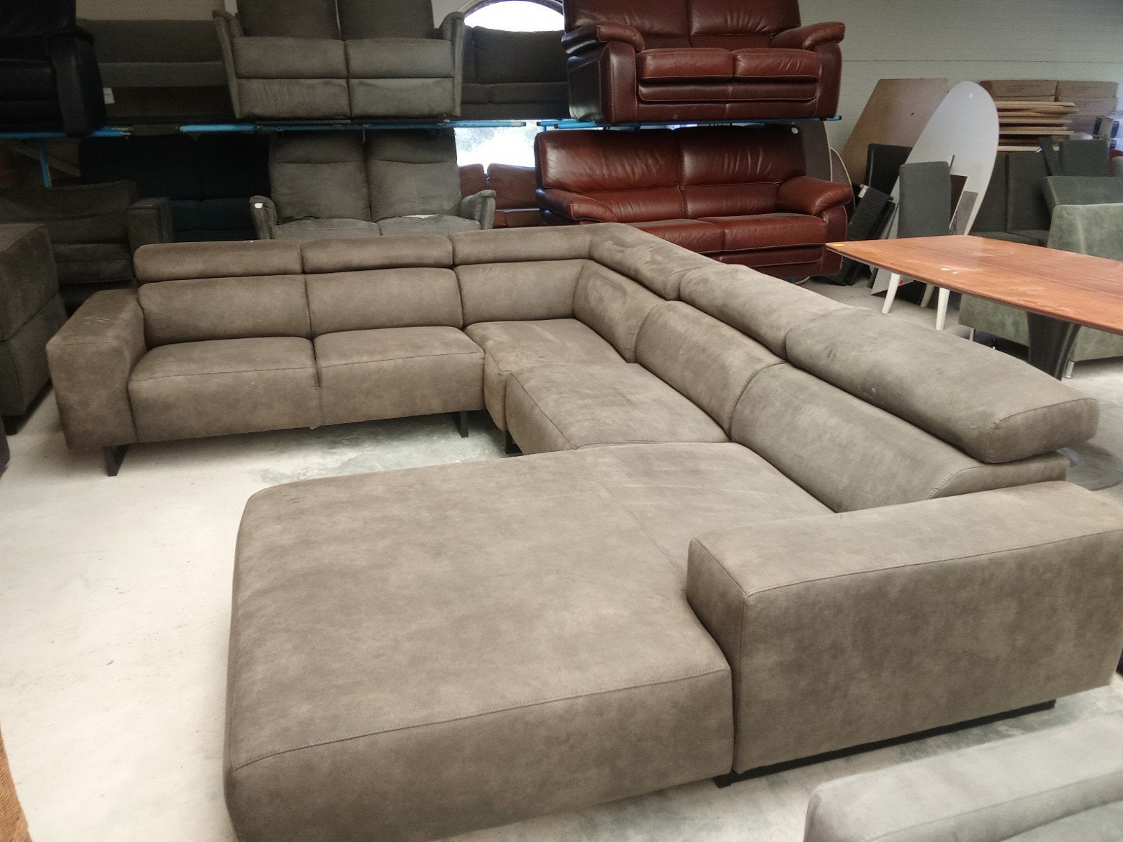 u - bank - 190x340x260cm nu €399,-, Gebruikt, ., Hoekbank, 300 cm of meer