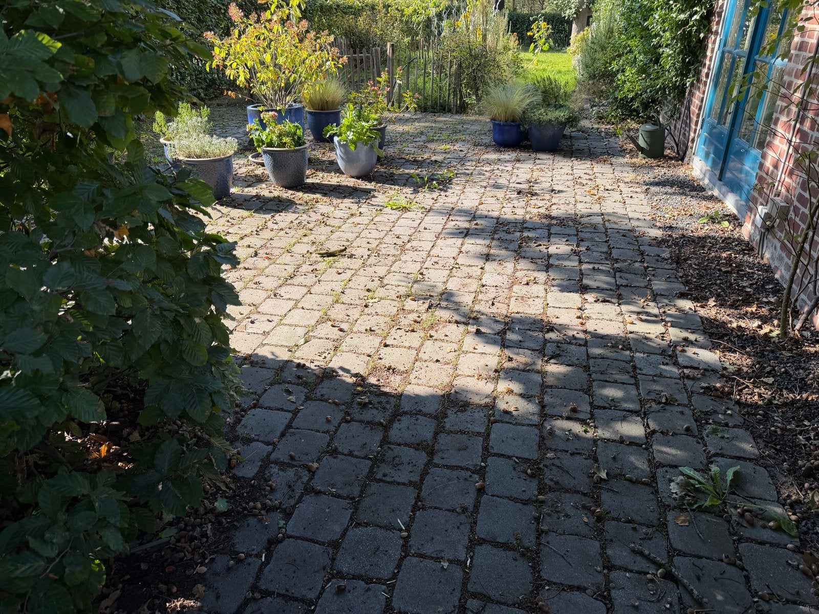 Gratis: Gebruikte betonnen klinkers voor terras of pad, Gebruikt, Klinkers, Ophalen of Verzenden, 10 m² of meer