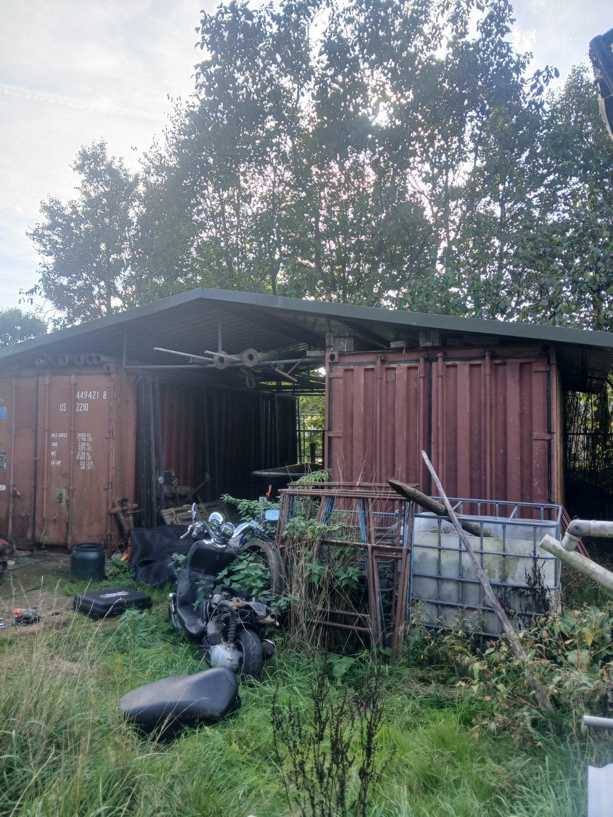 Demontabel afdak voor containers - 9m x 6m 300 euro, Ophalen of Verzenden