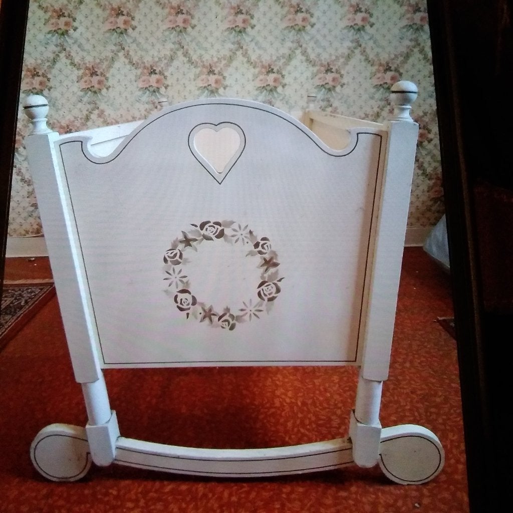 Prachtig antiek/shabby chic kinderbedje.Zoldervonds!!!, Ophalen