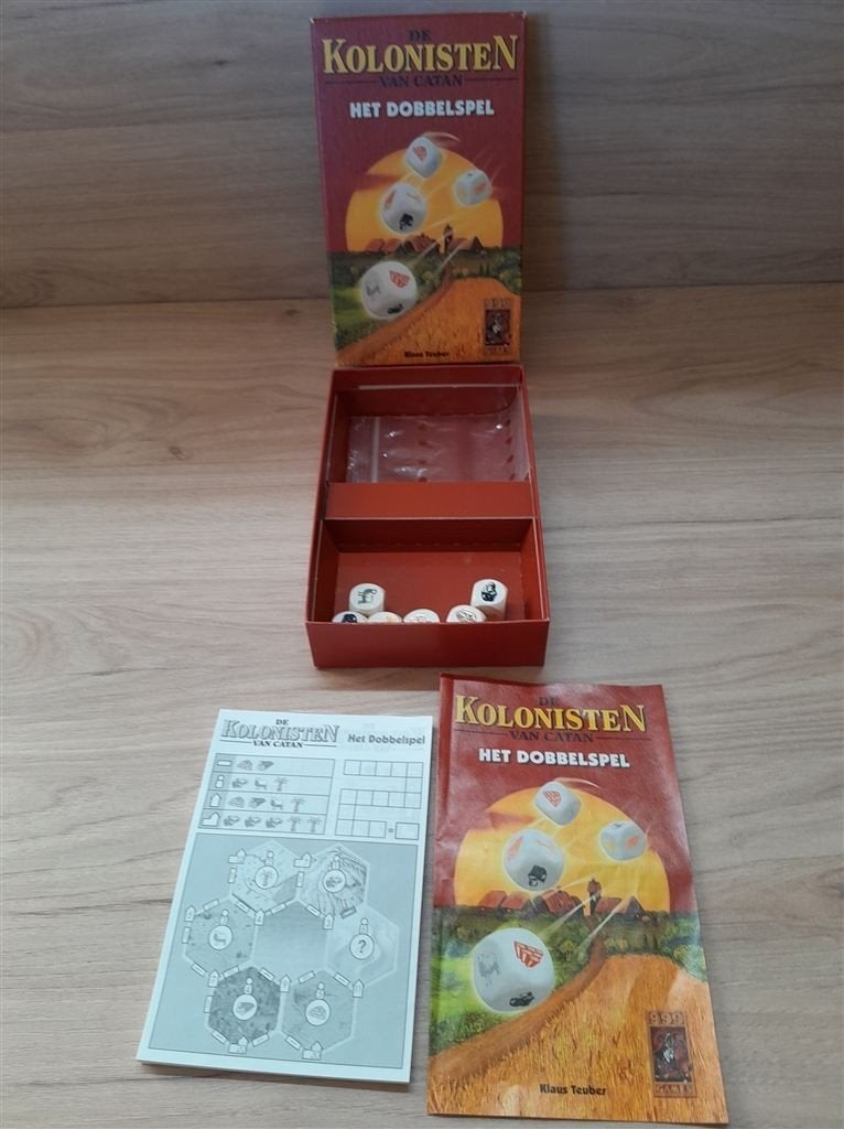 De kolonisten van Catan - het dobbelspel - s3738, Hobby en Vrije tijd, Verzenden, Zo goed als nieuw