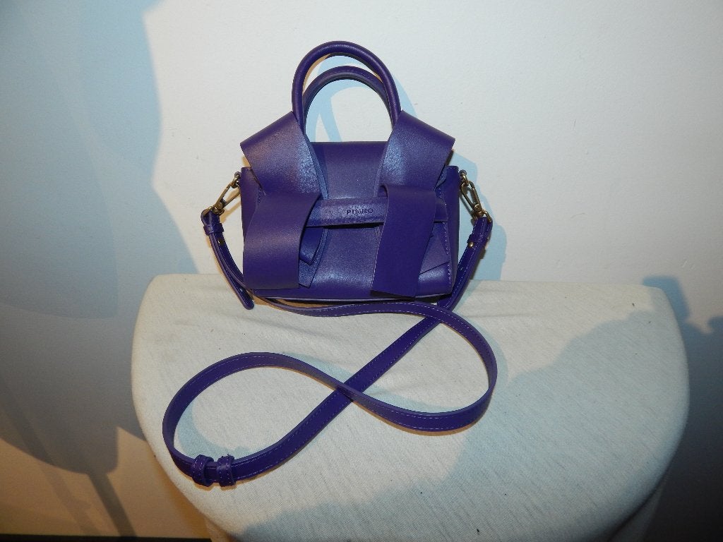 Pinko paarse schouder tas apart model banden voorkant