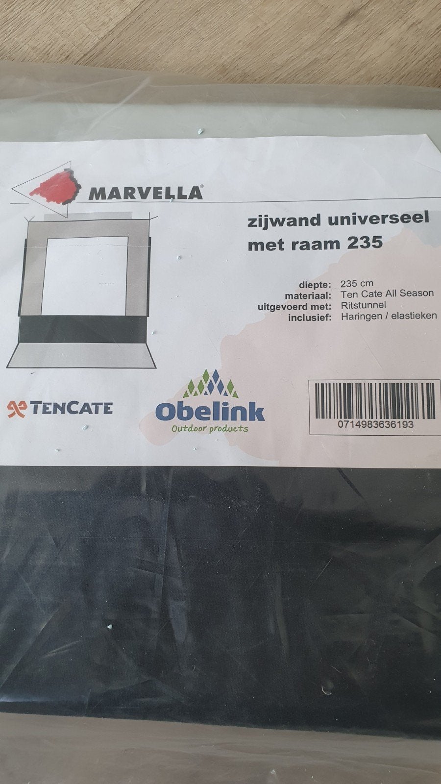 Marvella Obelink Universele zijwand met raam 235 cm, Ophalen, Nieuw