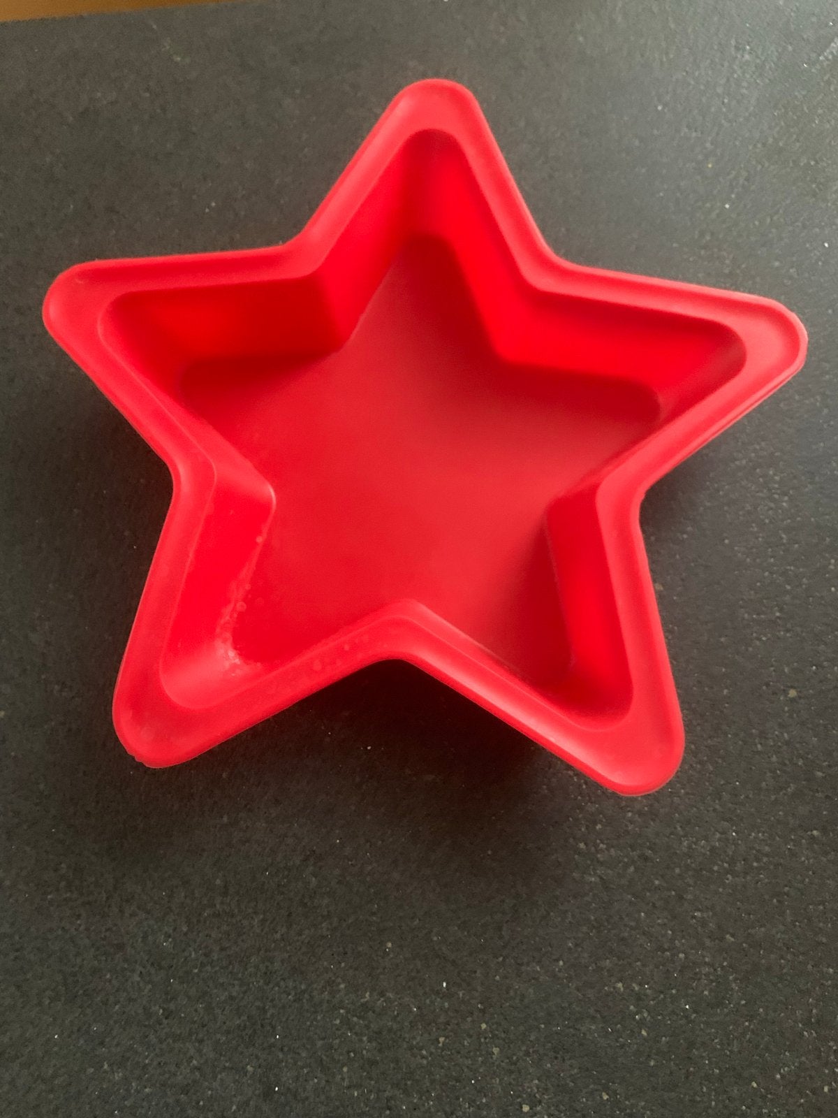 Rode siliconen stervormige bakvorm, Ophalen of Verzenden, Rood, Rubber/elastomeren, Overige typen