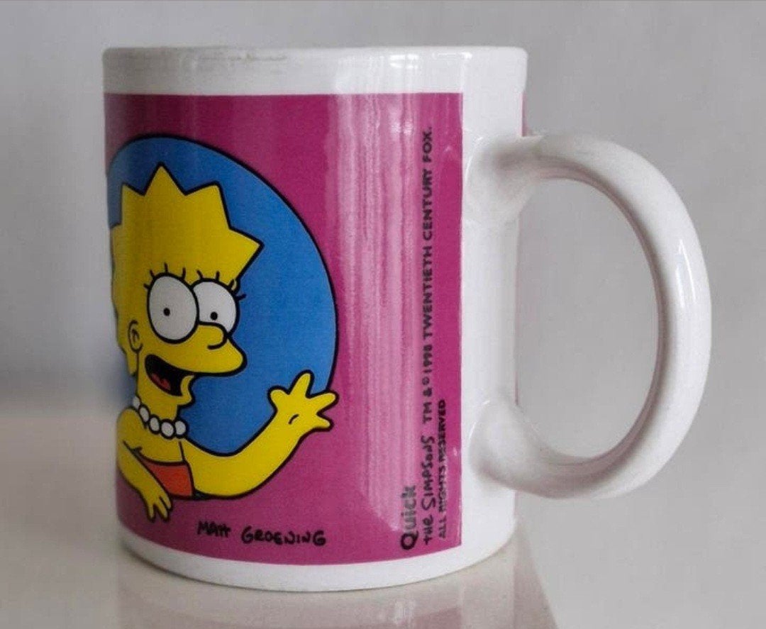 Beker Lisa Simpson, Huis en Inrichting, Keuken | Servies, Ophalen of Verzenden, Zo goed als nieuw, Overige stijlen, Kop(pen) en/of Schotel(s)