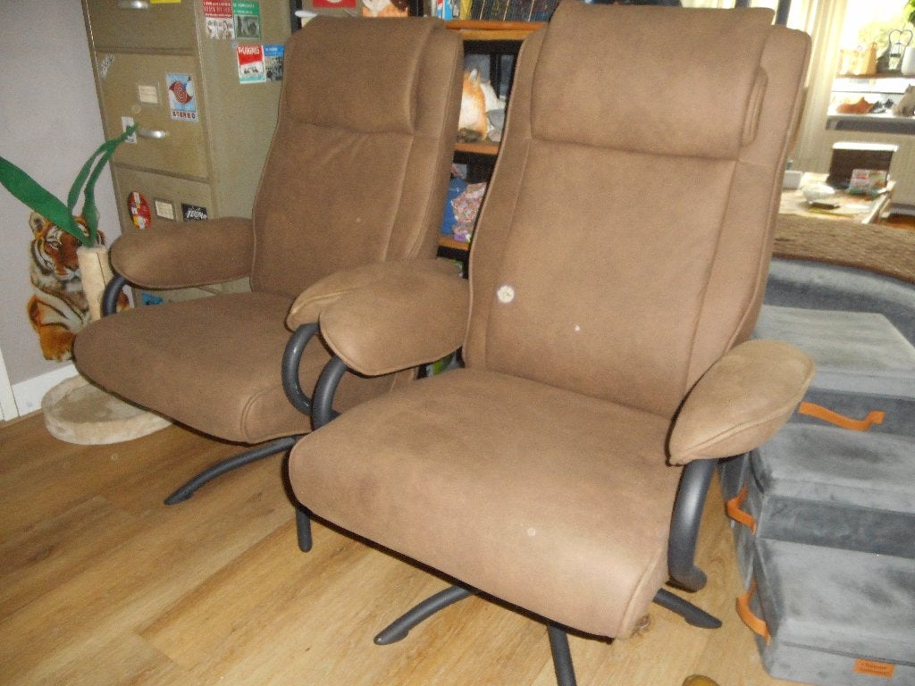 2 Relax Stoelen (Fauteuils) in zeer nette staat, Huis en Inrichting, Ophalen, Minder dan 75 cm, Zo goed als nieuw, Stof