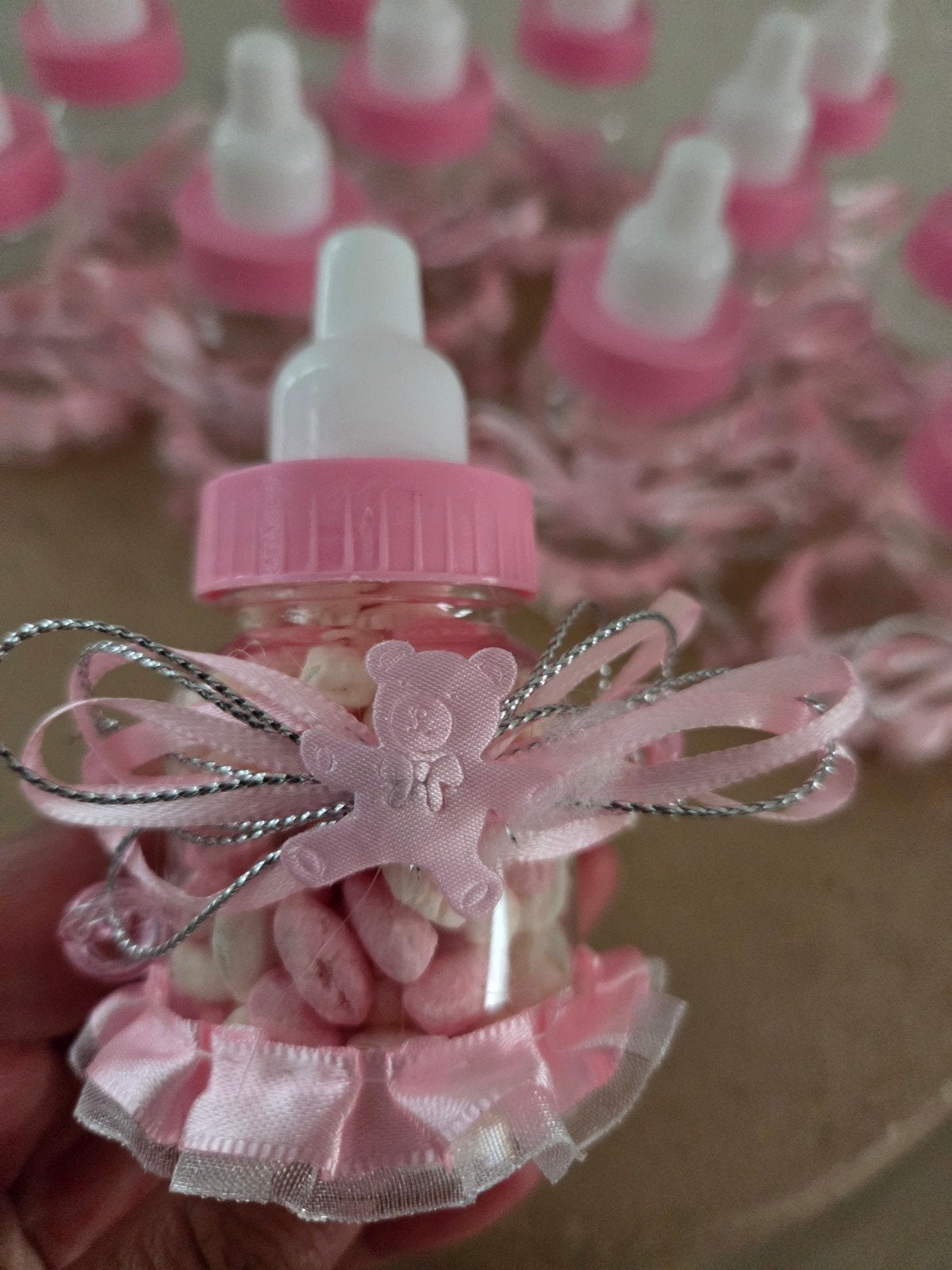 Lege flesjes (12)  voor babyshower traktatie - zelf vullen, Ophalen, Nieuw, Geboortebord
