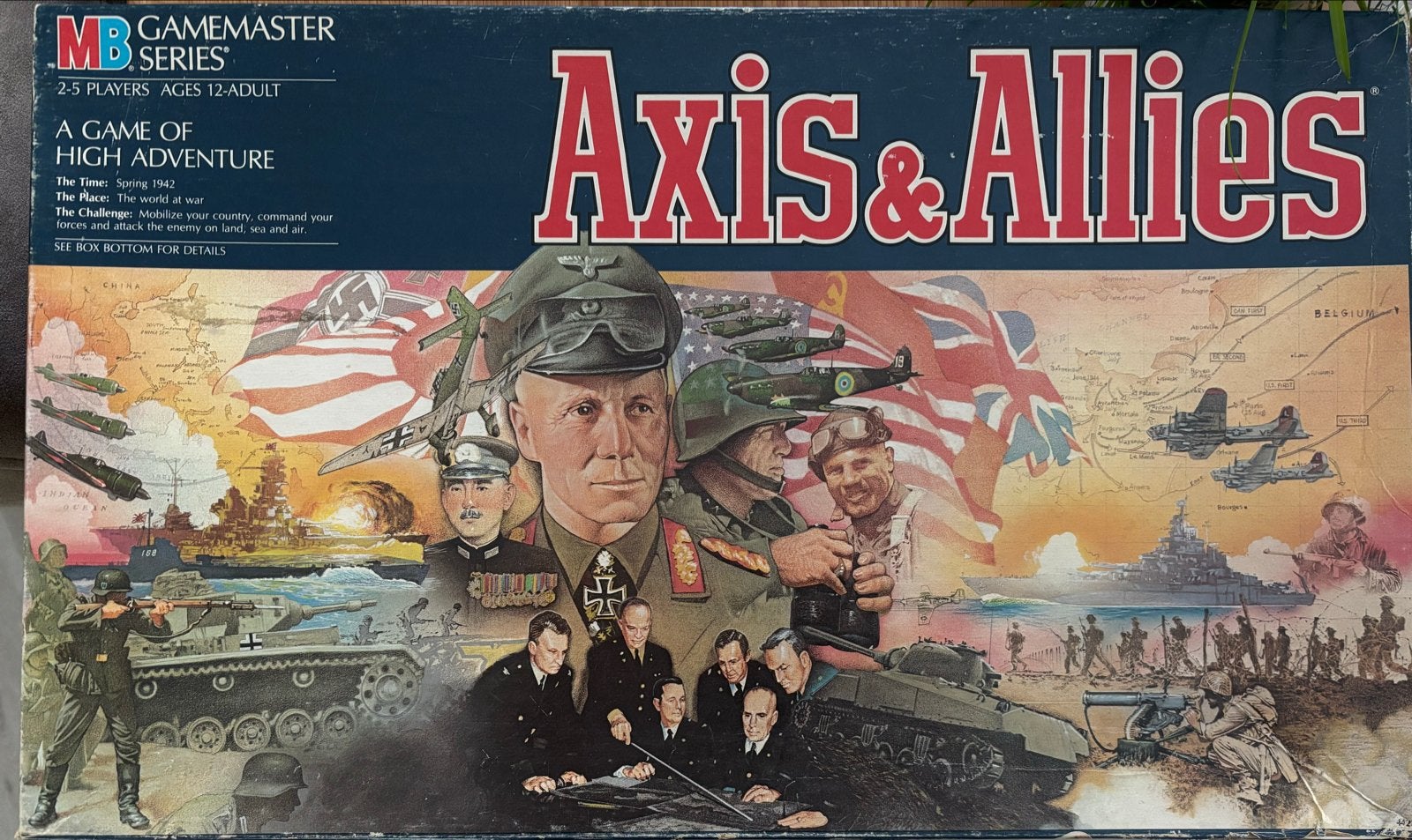 Axis & Allies bordspel - Gebruikt, compleet op 2 vliegtuigje, Hobby en Vrije tijd, Vijf spelers of meer, Ophalen of Verzenden