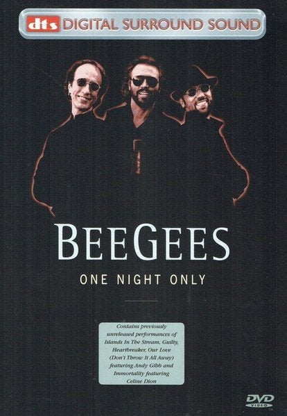 Bee Gees One Night Only DVD, Alle leeftijden, Ophalen of Verzenden, Gebruikt, Muziekvideo's
