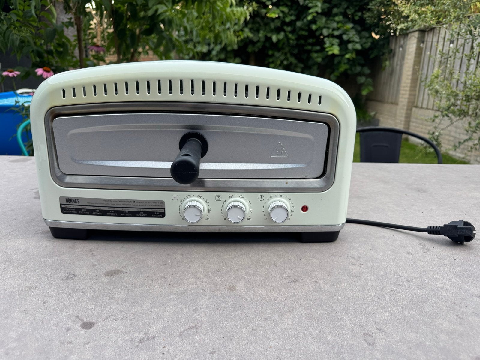 Nonna's elektrische pizza oven, Witgoed en Apparatuur, Ovens, Zo goed als nieuw, Vrijstaand, Pizzaoven, Overige merken, Minder dan 45 cm
