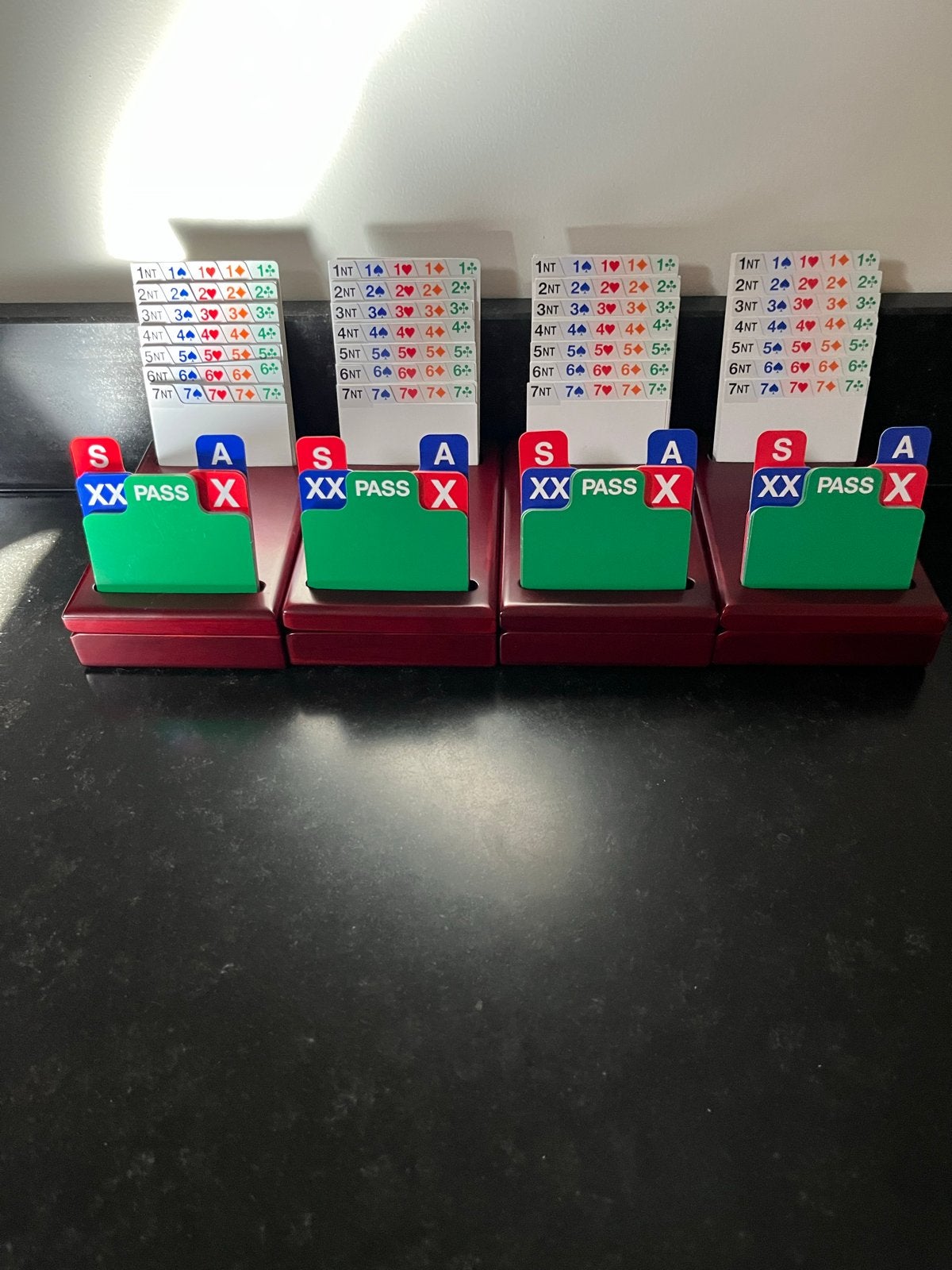 Bridge Bidding Boxen Set - Zo goed als nieuw, Drie of vier spelers, Ophalen, Zo goed als nieuw