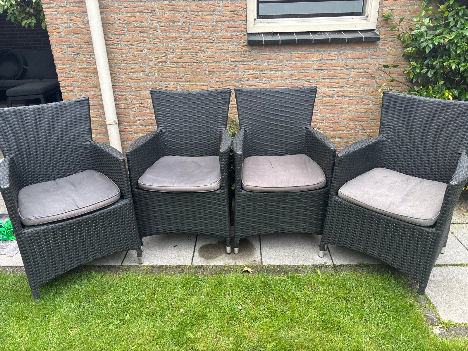 4x Tuinstoel Antraciet Pure Collection, Tuin en Terras, Ophalen, Gebruikt, Overige materialen