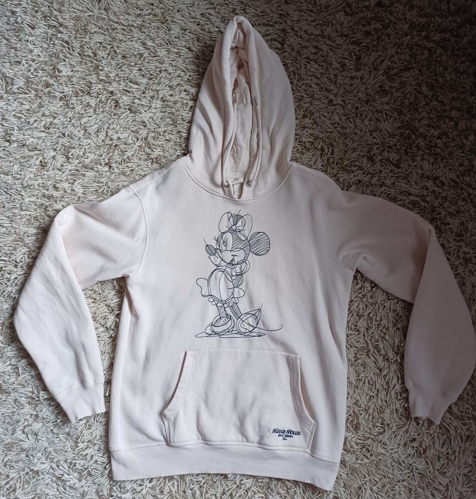 H&M Minnie Mouse hoodie - Maat XS, Kleding | Dames, H&M, Beige, Ophalen of Verzenden, Zo goed als nieuw