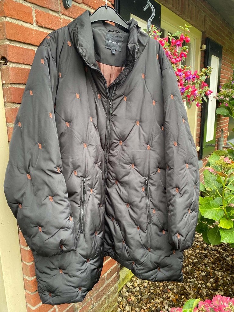 Brandtex winterjas als nieuw  maat 52, Ophalen of Verzenden, Zo goed als nieuw, Zwart, Jas of Mantel