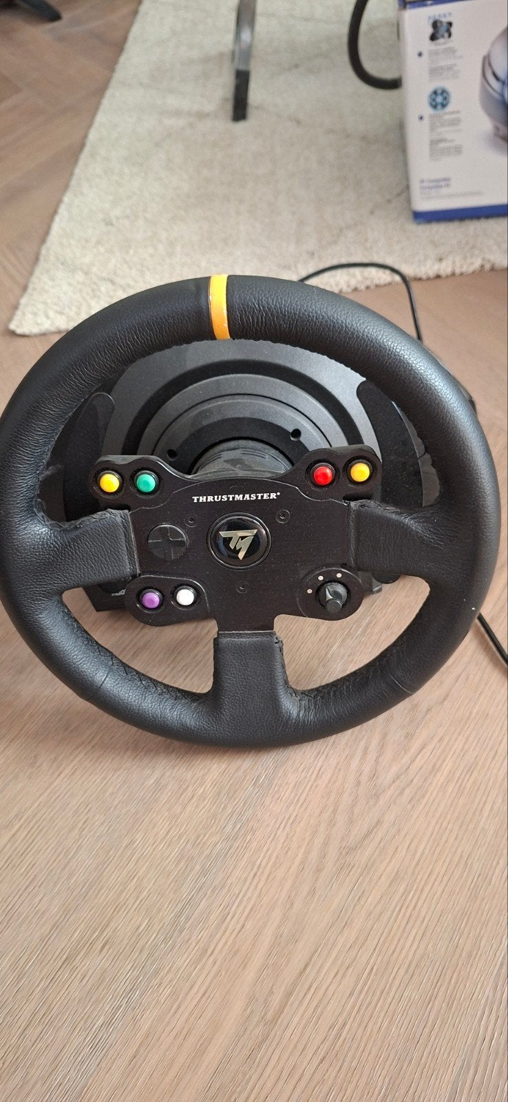 Thrustmaster T300 RS Servo Base met TM Leather 28 GT Stuur, Racestuur, Force feedback, Zo goed als nieuw, Thrustmaster