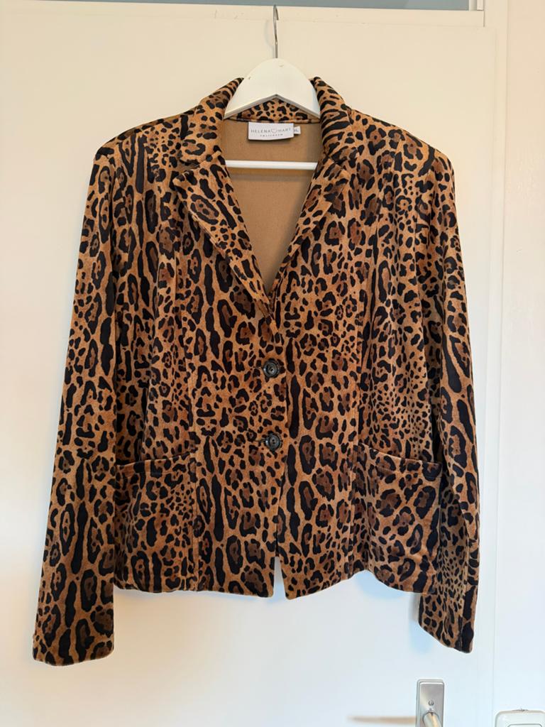 Helena Hart Blazer XL - Luipaardprint, Kleding | Dames, Jasjes, Kostuums en Pakken, Bruin, Maat 46/48 (XL) of groter, Ophalen of Verzenden