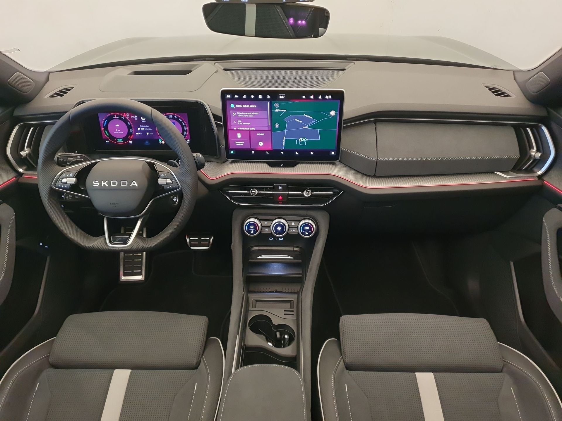 Skoda Kodiaq 1.5 TSI PHEV DSG/AUT 204pk Sportline Business W, Auto's, Zwart, 4 cilinders, Alcantara, Bedrijf