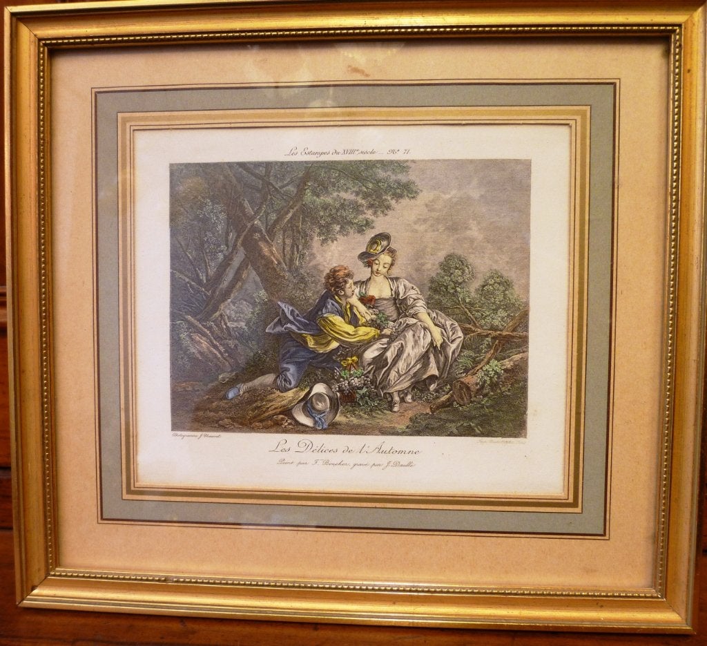 Antieke gravure in originele lijst circa 1850., Ophalen of Verzenden, Ets, 1800 - 1899