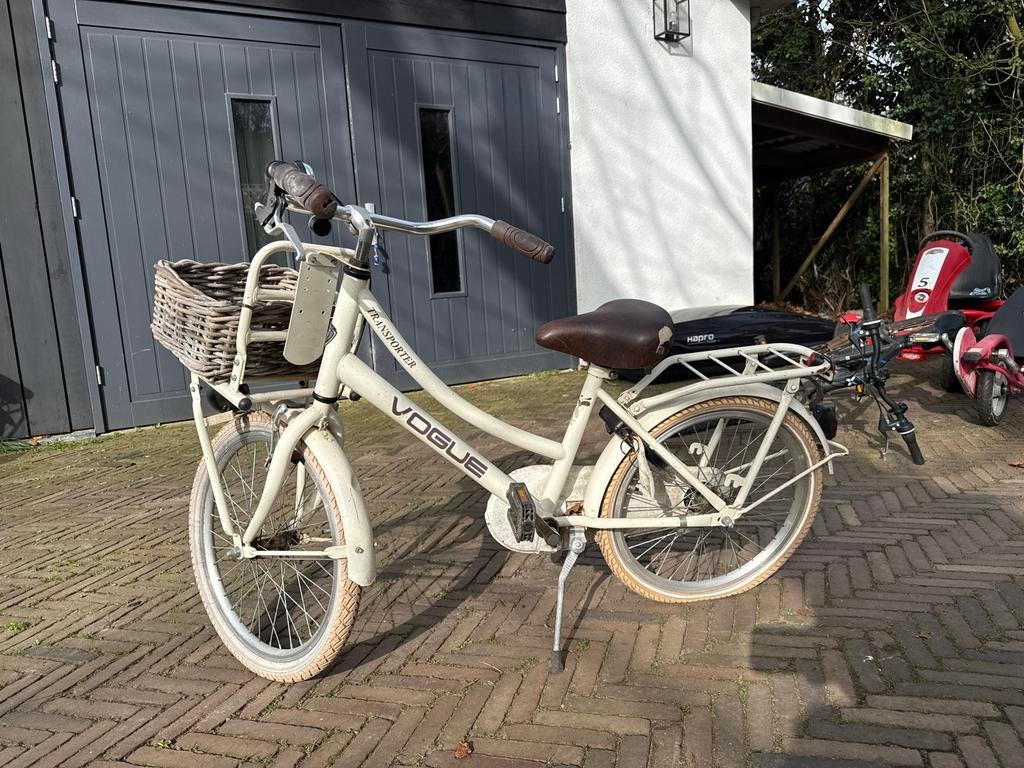 Vogue Transporter Meisjesfiets - Crème, Fietsen en Brommers, Fietsen | Meisjes, Ophalen, Gebruikt, 24 inch, Handrem