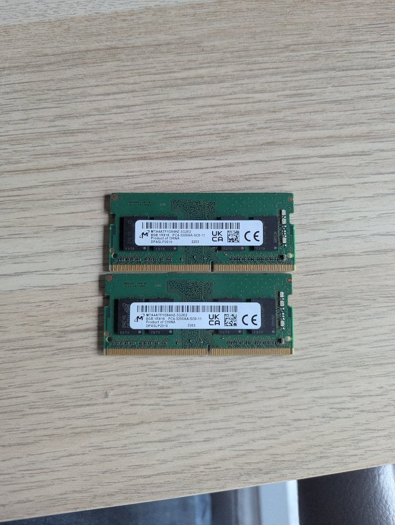 Micron 16 GB (2x8 GB), PC4 voor laptop, Computers en Software, RAM geheugen, Gebruikt, DDR4, Ophalen of Verzenden, Laptop