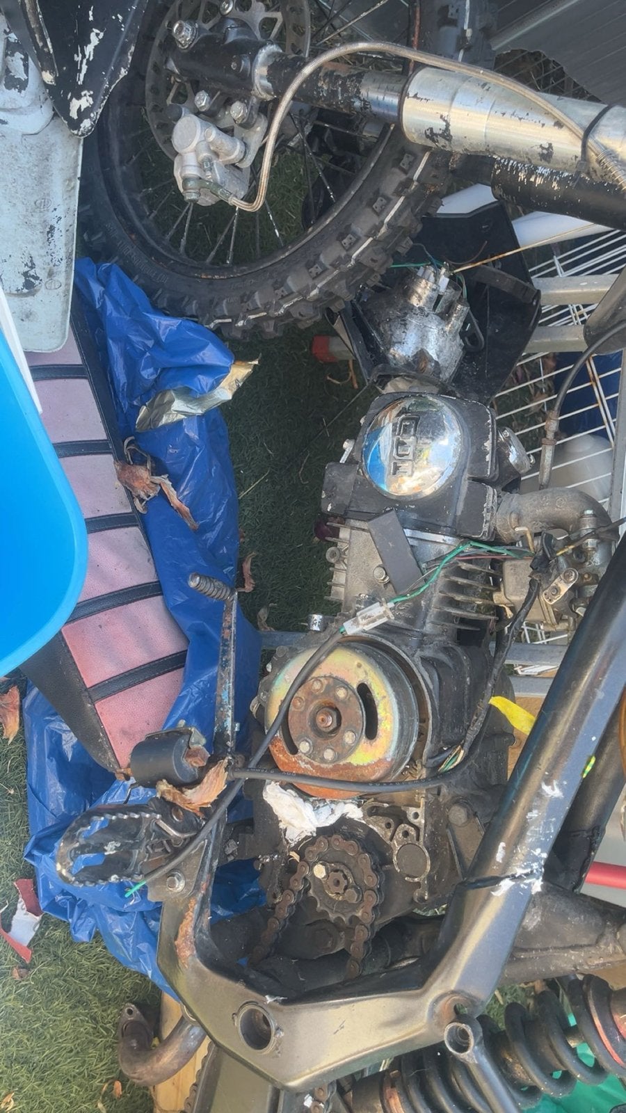 Onderdelen crossmotor/pitbike - Motorblok en frame, Motoren, Onderdelen | Overige, Ophalen, Gebruikt