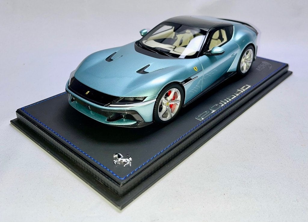 Ferrari 12 Cilindri Celeste Trevi 1:18 P18248E BBR, Ophalen of Verzenden, Nieuw, Auto, Overige merken
