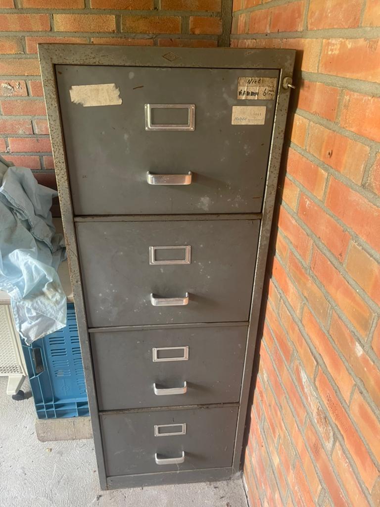 Zware archiefkast metaal, Huis en Inrichting, Ophalen, Gebruikt, Minder dan 100 cm, Metaal
