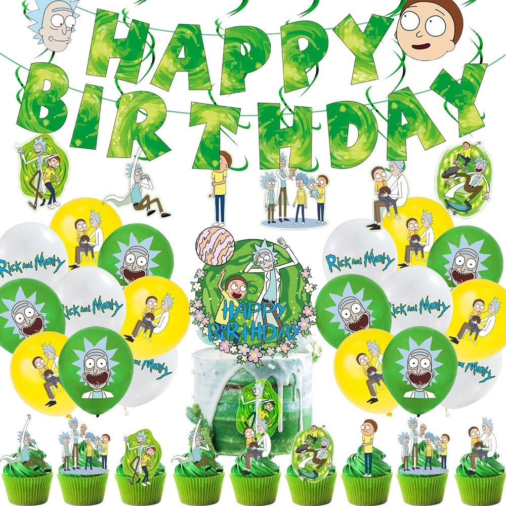 Rick and Morty - Verjaardag Versiering / Birthday Decoration, Versiering, Contact@gatesgroup.nl, Verjaardag, Ophalen of Verzenden