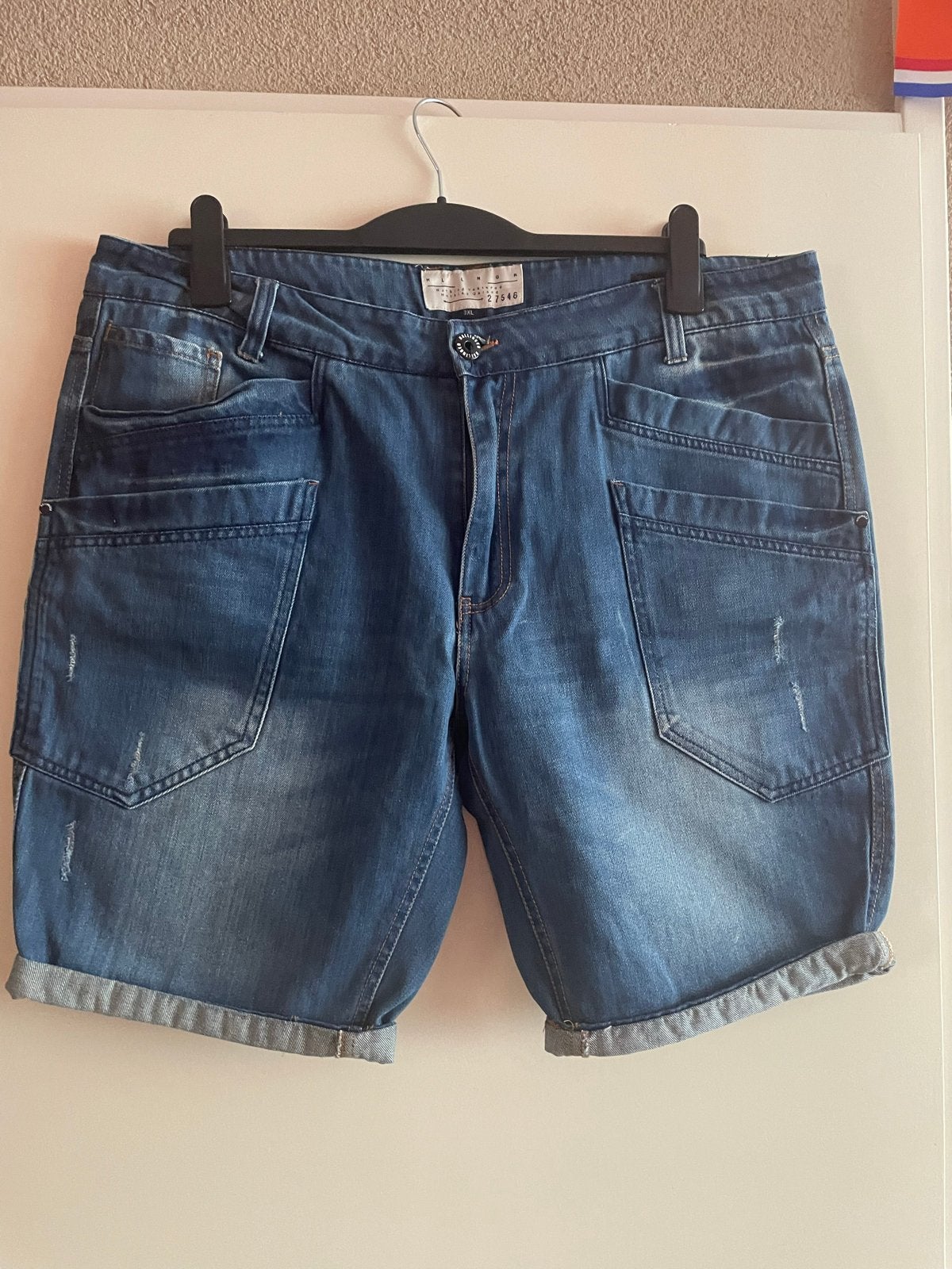 Korte spijkerbroek heren blauw XXXL The Sting Hallinger, Ophalen of Verzenden, Gedragen, Blauw, Overige jeansmaten