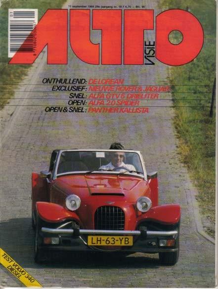 Autovisie 19 1984 : Alfa Romeo Spider - GTV6 Savali - Volvo, Ophalen of Verzenden, Gelezen, Algemeen