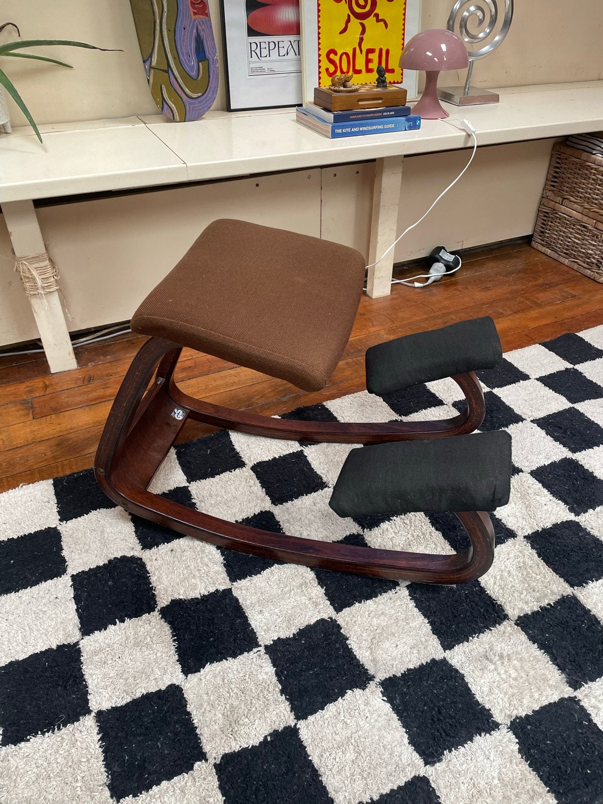 Stokke Kniestoel - Ergonomische Bureaustoel, Ophalen, Gebruikt, Bruin, Eén