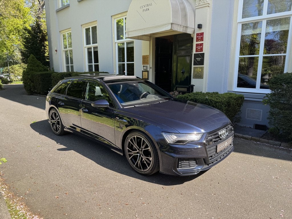 Audi A6 Avant 55 TFSI, Pano, RS stoelen, Memory (bj 2019), Auto's, Audi, Automaat, Gebruikt, 2995 cc, Blauw