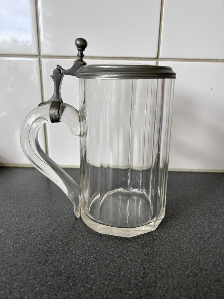 Bierpul met deksel, Verzamelen, Ophalen of Verzenden, Gebruikt, Bierglas