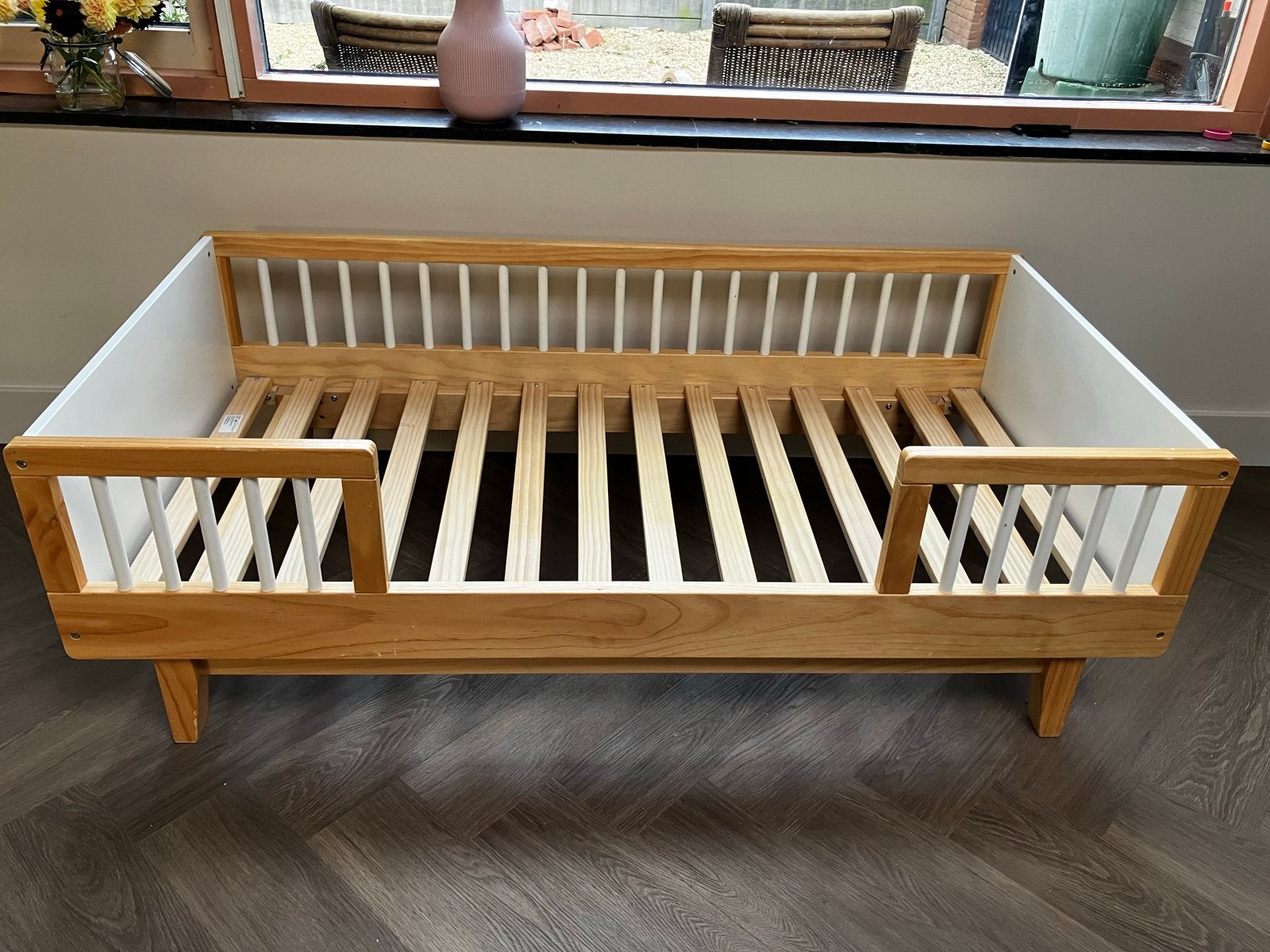 Houten kinderbed Petite Amélie - Wit/Naturel, Huis en Inrichting, Ophalen, Gebruikt, Wit, 190 cm of minder