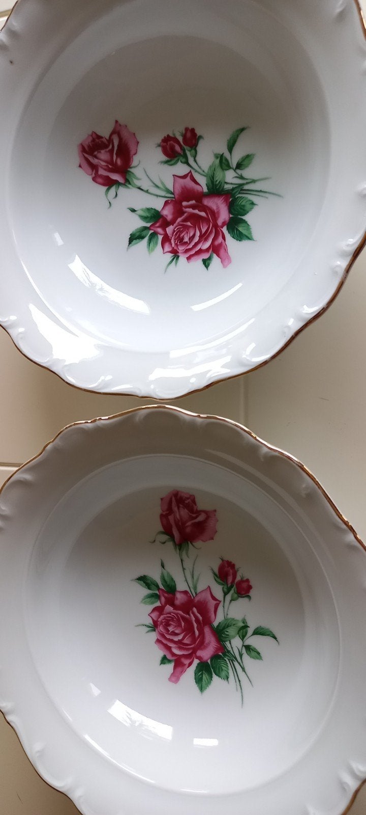 Schumann Arzberg Bavaria porseleinen schalen met rozen, Ophalen of Verzenden