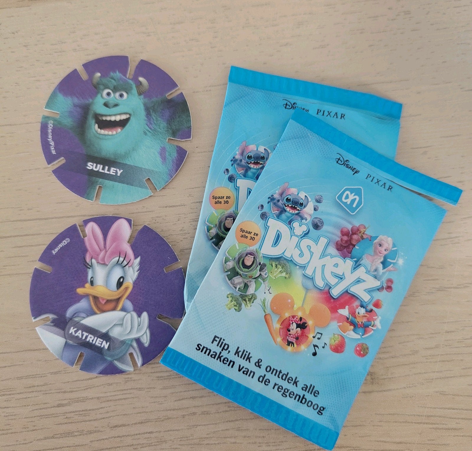 AH Diskey: Katrien & Sulley (Diskeyz, Disney, Albert Heijn), Verzamelen, Supermarktacties, Albert Heijn, Ophalen of Verzenden
