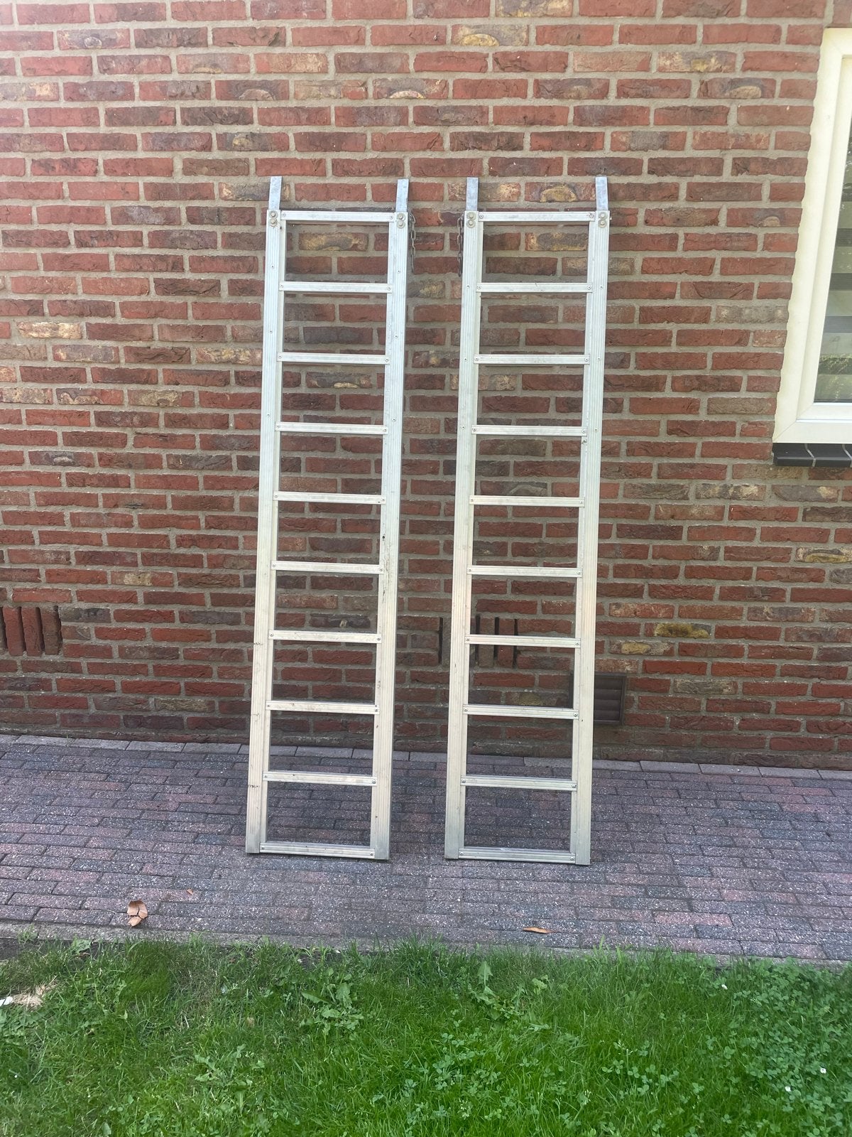 Set van 2 aluminium oprijplaten, Ophalen, Zo goed als nieuw