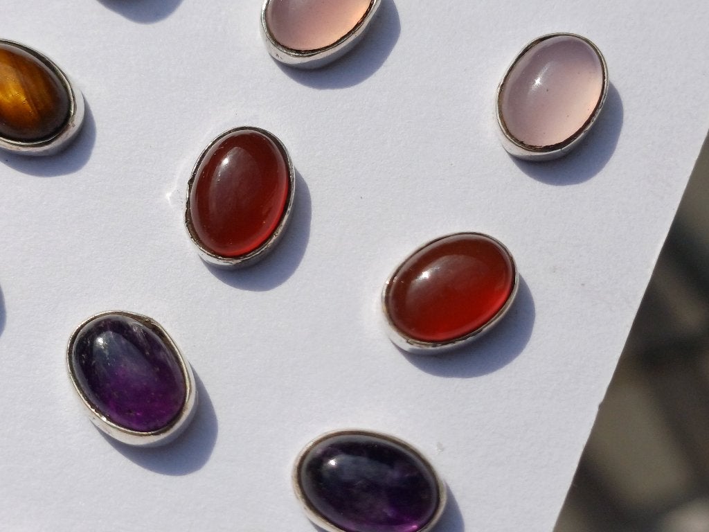 Vanoli 925 zilveren oorbellen oorknopjes met carneool, Sieraden, Tassen en Uiterlijk, Oorbellen, Daiva1973@hotmail.com, Vanoli