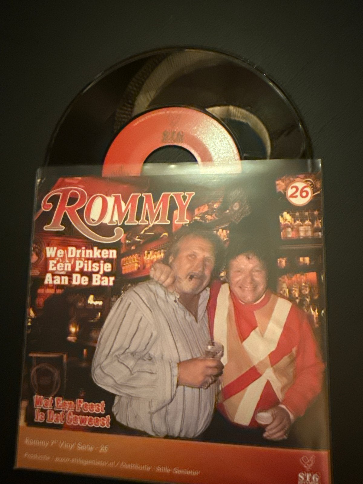 Rommy - We Drinken Een Pilsje Aan De Bar / Wat Een Feest, Gebruikt, 7 inch, Ophalen of Verzenden, EP