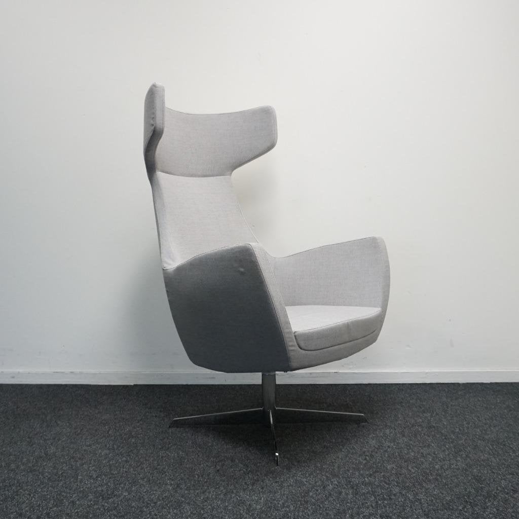 Ahrend Design Fauteuil | Grijze Relax Stoel | Draaibaar, Gebruikt, -, 75 tot 100 cm, Ophalen of Verzenden