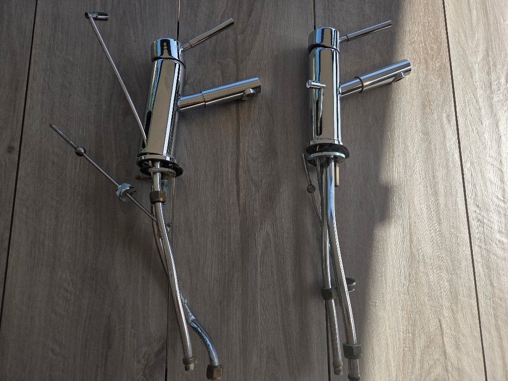 sanitair, Ophalen of Verzenden, Gebruikt, Chroom, Wastafel