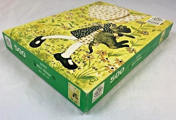 Vintage Muva Holly Hobbie puzzel 500 stukjes meisje kat 70s, Verzenden, 500 t/m 1500 stukjes, Zo goed als nieuw, Legpuzzel