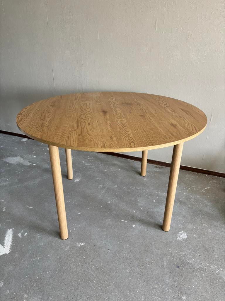 Ronde eettafel 120 van Jysk, Ophalen, 100 tot 150 cm, Rond, Zo goed als nieuw