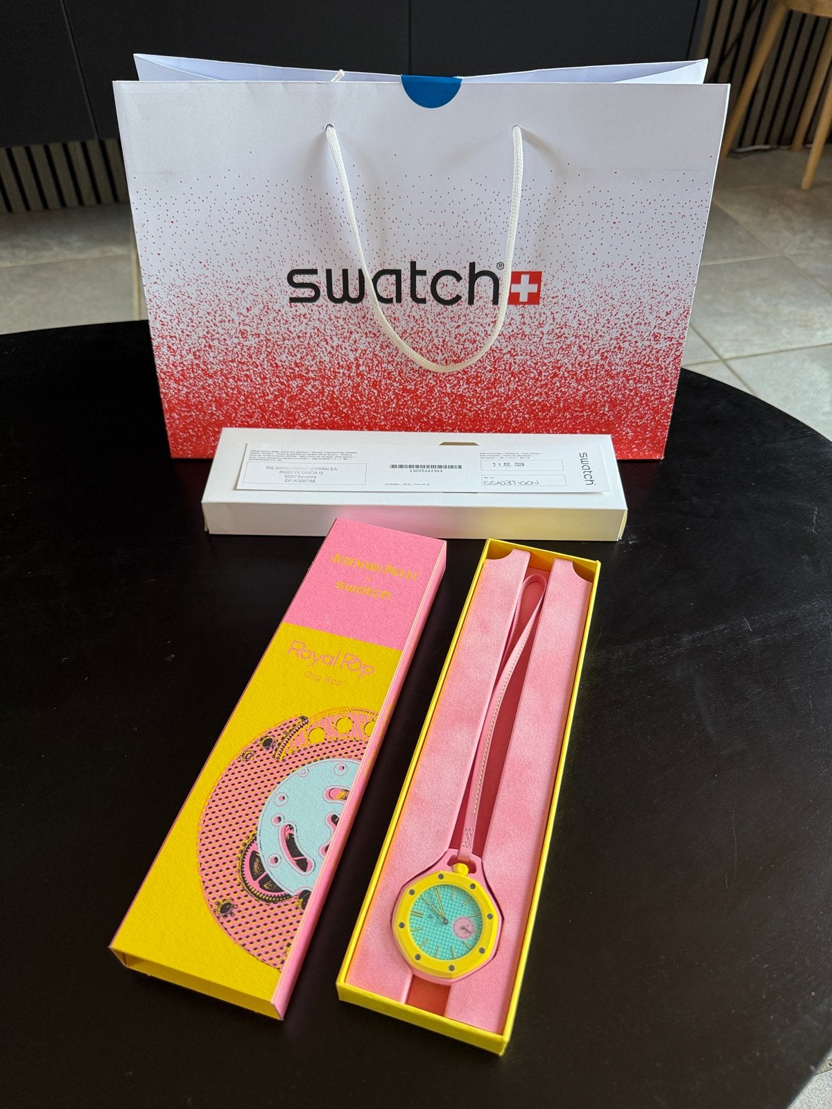 Audemars piguet x Swatch Royal Pop Otg Roz AP, Ophalen of Verzenden, Nieuw, Zakhorloge, Overige merken