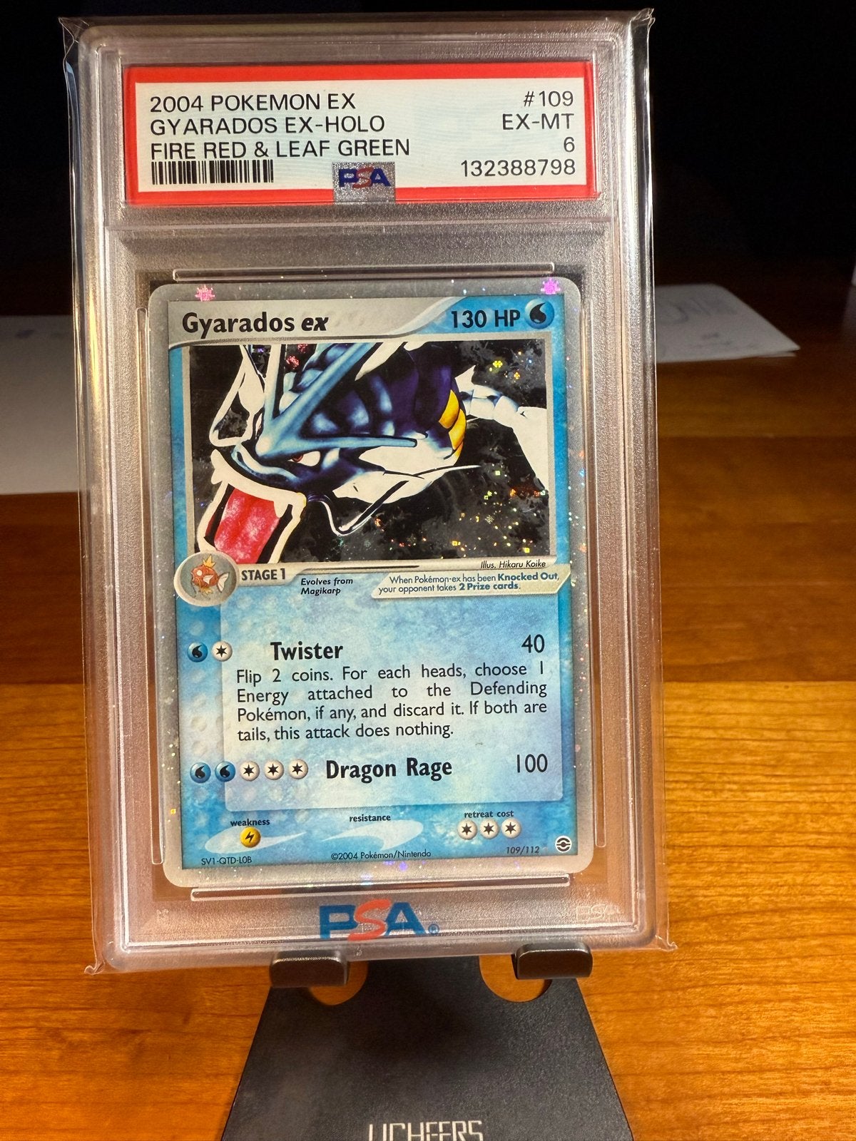 2004 Pokemon EX Gyarados EX-Holo PSA 6, Ophalen of Verzenden, Gebruikt, Losse kaart